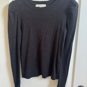 Women's Ann Taylor LOFT - Black Long Sleeve Shirt - Size Small